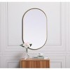 Elegant Lighting Oval Wall Mirror 24x40 Inch, Brass Metal Frame – Classic Bathroom or Entryway Decor - 4 of 4