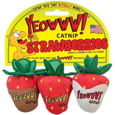 Yeowww! Catnip Strawberry Cat Toys (3 Pack)