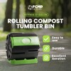 FCMP Outdoor HOTFROG 37 Gallon Single Chamber Quick Curing Tumbling Composter Outdoor Rotating Garden Compost Bin Green/Black - image 2 of 4