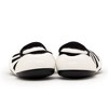 Komuello Baby Girl First Walk Sock Shoes Flat Style - Black White Stripe - 4 of 4