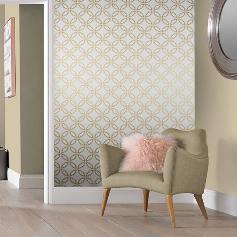 Eternity Gold Geometric Paste the Wall Wallpaper, 2 of 5