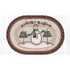 Earth Rugs Moon and Star Snowman Oval Jute Placemat 13"x19" Rustic Braided - 2 of 3