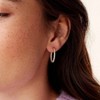 Silver Hoop Earrings 30/15mm Fashionable Temperament and Popular Styles, Low Allergy Suitable for Women To Wear - 2 of 4