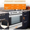 30" Freestanding Electric Range – 4 Burners, 5.0 Cu.Ft Convection Oven & Air Fryer, Stainless Steel - 3 of 4