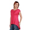 Womens Short Sleeve Casual High Low Tunic Top - 24seven Comfort Apparel™ - 2 of 4