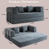 Compact Modern Sleeper Sofa with 35D Foam Support and No-Assembly Design for Living Room -3irtyhousy - 4 of 4