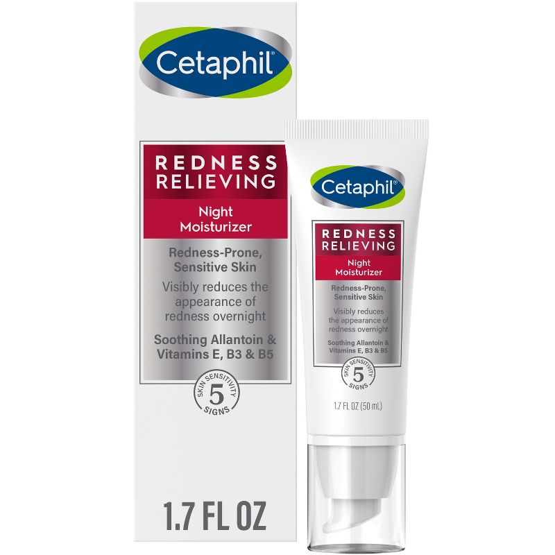 Cetaphil Redness Relieving Night Moisturizer Fragrance Free - 1.7 fl oz, 1 of 9