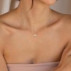 HTUTWOO Dainty Gold Necklaces for Women, Cubic Zirconia 14k Gold Plated Layered Necklaces Cute Simple Diamond Choker Necklaces Trendy Jewelry Gifts - 4 of 4
