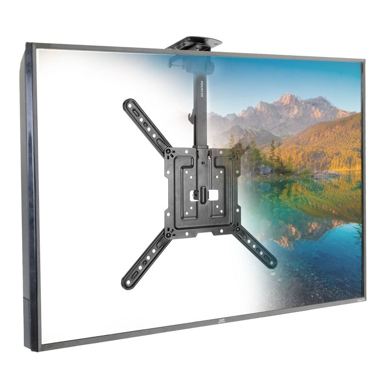 Mount-It! Height Adjustable TV Mount, Folding Ceiling TV Mount for 23 to 55 Inch, Heavy-Duty Bracket for Roof and Slanted Walls, VESA 400x400mm, 5 of 9