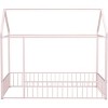 Streamdale Twin Size Metal Bed House Bed Frame with Fence, for Kids, Teens, Girls, Boys, Pink - 3 of 4