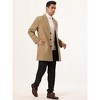 Lars Amadeus Men's Slim Fit Winter Notched Lapel Single Breasted Long Jacket Overcoat - 4 of 4