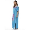 Riviera Sun Mexican Embroidered Maxi Dress with Double Side Slits - 2 of 3