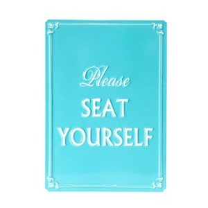 VIP Metal 21.26 in. Blue Please Seat Yourself Sign - 1 of 2