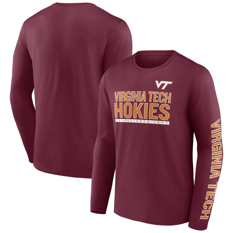 NCAA Virginia Tech Hokies Men&#39;s Chase Long Sleeve T-Shirt, 1 of 4