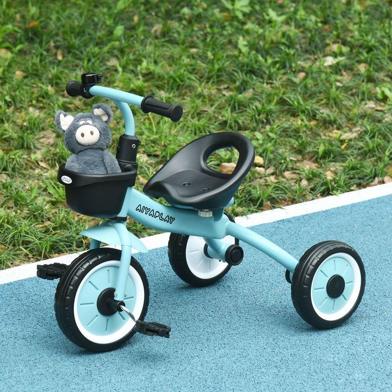 Qaba Tricycle for Toddlers Age 2-5 with Adjustable Seat, Toddler Bike for Children with Basket, Bell, 2 of 7