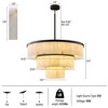23.6-34.2" Dual-Layer Round Drum Kitchen Island Alabaster Chandelier - 4 of 4