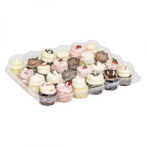 Inno-Pak 24 Count Mini Cupcake Container Clear PET - 110 ct - 1 of 1