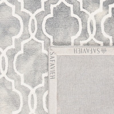 Off-White and Gray Hand-Tufted Wool Area Rug 2' x 3'