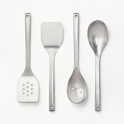 10pc Soft Grip Nylon Kitchen Utensil Set Gray - Figmint™ : Target