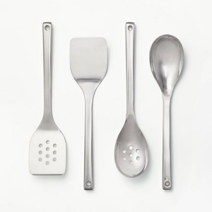 4pc Stainless Steel Kitchen Utensil Set Silver - Figmint™ - 1 of 3