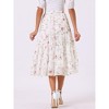 INSPIRE CHIC Women's Floral Elastic Waist Tiered Ruffle Boho Midi Skirts - 4 of 4