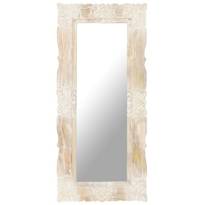 SKM Mirror White 43.3"x19.7" Solid Mango Wood