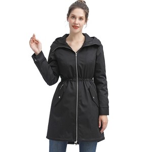 BGSD Women's Zip-out Lined Hooded Raincoat - 1 of 4