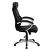 Emma and Oliver High Back Black LeatherSoft/Line Stitched Curved Headrest Swivel Office Chair - 3 of 4