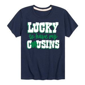 Boys' - Instant Message - St. Patrick's Day Lucky to Have My Cousins Short Sleeve Graphic T-Shirt - 1 of 4