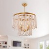 Bella Depot 4-Light Gold Chandelier Wood Bead Ceiling Light Adjustable Pendant Light - 3 of 4