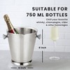 Sol Living Stainless Steel Double Wall Champagne Bucket Wine & Champagne Holder - 4 of 4