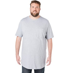 KingSize Shrink-Less Lightweight Longer-Length Crewneck Pocket T-Shirt - 1 of 4
