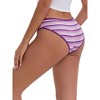 INSPIRE CHIC Women's Colorful Striped Low-Waisted Double Layer Comfortable Breathable Briefs - 2 of 4