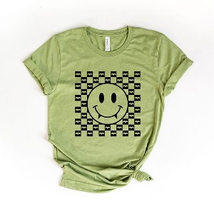 Simply Sage Market Women's Halloween Bat Smiley Face Short Sleeve Graphic Tee - 1 of 4