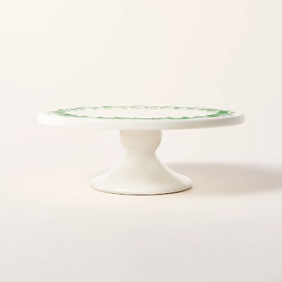 Ceramic Cake Stand Cream/Green - kate spade new york x Target