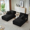 Dolonm Compressible Double Lounge Chair, Boneless Sofa with Cup Holder, , No Assembly,for Living Room,Bedroom - 4 of 4