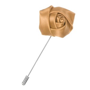 Unique Bargains Wedding Groom Boutonnieres Rose Flower Lapel Pins for Men 1 Pc - 1 of 4