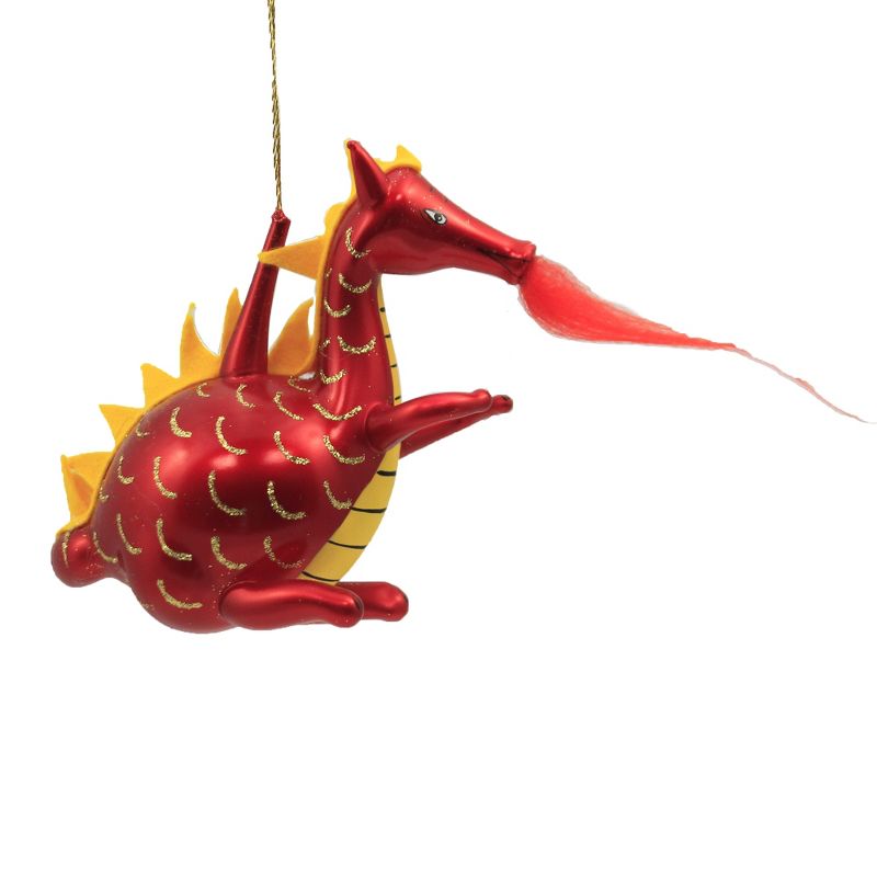 Italian Ornaments 4.25 In Dragon With Wings Ornament Fire Dragon Tree Ornaments, 3 of 4