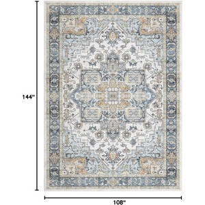 Area Rug for Living Room,9x12 Machine Washable Vintage Rug Carpet for Bedroom Dinning Room,Distressed Area Rug Indoor Non Slip - 1 of 4