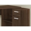 Vynxaria Computer Desk, Home Office, Corner, Storage Drawers, 46"l, L Shape, Work, Laptop, Walnut Laminate,Modern - 3 of 4
