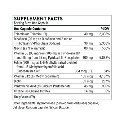 Vegetarian B-Complex Capsules for Energy and Heart Support