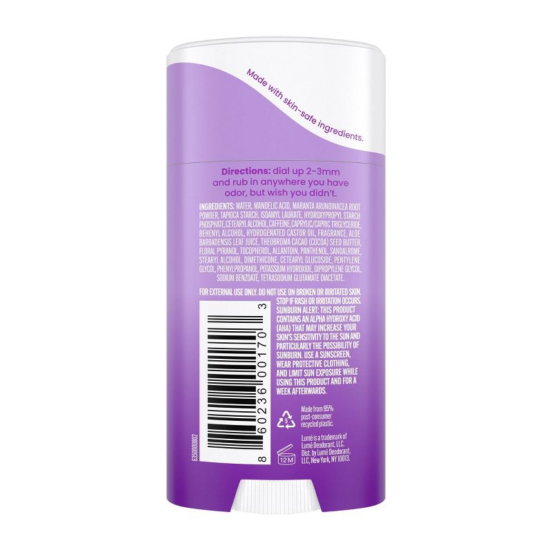 Lume Whole Body Women&#8217;s Deodorant - Invisible Cream Stick - Aluminum Free - Lavender Sage Scent - 2.2oz, 3 of 14