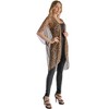 24seven Comfort Apparel Plus Size Animal Print Semi Transparent Cardigan - 2 of 4