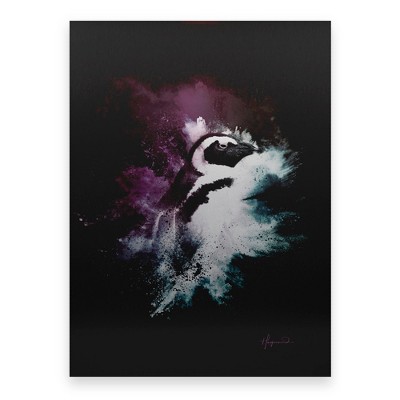 Trademark Fine Art - Philippe Hugonnard 'Wild Explosion Collection - The Penguin' Floating Brushed Aluminum Art
