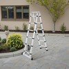 COZONY Aluminum Telescopic Ladder, Collapsible Extension Ladder with Non-Slip Feet & Stabilizers for Indoor Outdoor Use - 3 of 4
