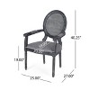 Christopher Knight Home Judith French Country Upholstered Wood Dining Chairs with Cane Backrest (Set of 2), Gray - 3 of 4