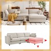 FONTOI Modular Sectional Sofas, L-shaped Sofa with Reversible Chaise, Upholstery Modular with Sloped Armrests for Living Room, Beige, 113"*35"*68.9" - 4 of 4
