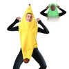 Tailwaggz Glow-in-the-Dark Banana Costume for Adults, Funny Unisex Halloween & Party Outfit - 2 of 4
