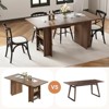Whizmax 63" Farmhouse Dining Table - Rustic Wooden Kitchen Table with 4 Storage Shelves, Seats 4-6, for Dining/Living Room, Easy Assembly - 4 of 4