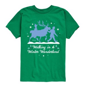 Boys' - Frozen 2 - Walk In A Winter Wonderland Christmas Short Sleeve Graphic T-Shirt - 1 of 4